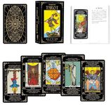 Imperial Tarot Cards with Guide Book, 78 Classic Original Tarot Cards Deck with Meanings on Them, Fortune Telling Game for Beginners to Expert