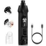 Casfuy 6-Speed Dog Nail Grinder – 50%+ Boost Power Dog Nail Trimmers Quiet with Dust Cap & 2 LED Lights & 2000mAh Battery & 4.8V Motor Electric Pet Toenail File Tool for Large Medium Small Dogs Cats