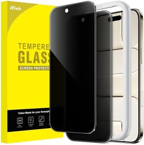 JETech Privacy Screen Protector for iPhone Air, Anti-Spy Tempered Glass Film with Easy Installation Tool, 6.5-Inch Display, 2-Pack