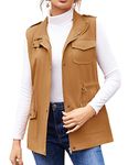 Beyove Womens Lightweight Sleeveless Military Anorak Cargo Vest