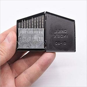 20-Piece Micro-Size Drill Bit Set with Index, #61 - #80, Beware of Cheap Imitations and Compare!