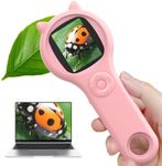 Microscope for Kids - Portable Handheld Magnifying Glass for Kids - Mini Digital Microscope for Kids Educational Science Toys, Christmas Birthday Gifts for Age 3 4 5 6 7 8 Girls&Boys （Pink）