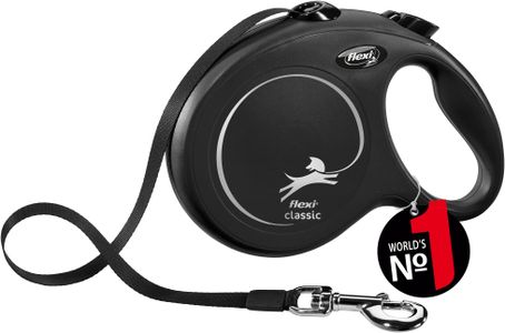 Flexi L Retractable Dog Leash, 8m – Black
