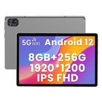 2023 New Android 12 Tablet PC Kinstone F10 Pro 10.1 Inch Tablets with 8GB+256GB,Media Tek 8183 Octa-Core 2.0GHz,6000mAh,1920 * 1200 FHD IPS Display, 13MP + 5MP Daul Camera,5G Wi-Fi,GPS, BT 5.0,1TB TF