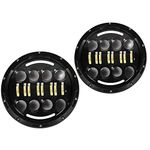 Allextreme 7 Inch Round LED Projector Head Light with Hi/lo Beam, DRL and Turn Signal Lamp for Jeep Wrangler Harley Motorcycle (Pack of 2)