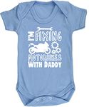 Hippowarehouse Shh. I'm Fixing Motorbikes with Daddy baby vest bodysuit (short sleeve) boys girls