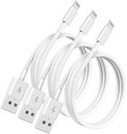 3Pack Apple iPhone Charger Cable 1m, Apple Charging Cable USB to Lightning Lead 1 Meters Fast Charging for iPhone 14/13/12/11/11Pro/Max/X/XS/XR/XS Max/8/7/6/iPad