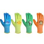 SLARMOR Kids Gardening Gloves for Age 2-3, Age 4-5, Age 6-13,Childrens Garden Gloves Non-Slip Work Gloves, Kids Gardening Work Gloves,Foam Rubber Coated Gardening and Work Gloves for Girls and Boys