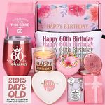 60th Birthday Gifts For Women, Happy 60th Birthday Hamper For Her, 60 Year Old Lady Birthday Gifts,Birthday Pamper Box For Mum Grandma Best Friend Sister Turning 60, Personalised 60th Birthday Present