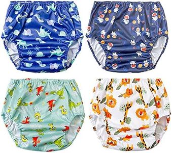 BISENKID Rubber Underpants for Potty Training Good Elastic Plastic Diaper Covers for Plastic Pants & Training Underwear for Boy 2t