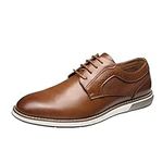 Bruno Marc Men's Plain Toe Oxford Shoes Business Formal Derby Dress Sneakers,Size 13,Brown,SBOX223M