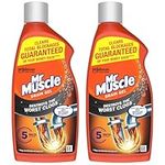 Mr Muscle Drain Unblocker, Sink & Drain Cleaner, Fast Acting Heavy Duty Drain Gel, Dissolves Clogs, Works 3x Better Than Bleach, Safe for All Pipes, Duo Pack (2 x 500ml)