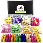 152 Pcs Backflow Incense Cones 8 Mixed Natural Scents Sandalwood Rose Lily Tulips Rosemary Lavender Sakura Osmanthus(Incense Cones)