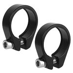 2 Pieces Bicycle Seat Post Clamp, Aluminium Alloy Seat Post Collar 27.2 mm Quick Release Seat Post Clamp Black Bicycle Seat Tube Clamp for MTB Road Bike Folded Bicycle