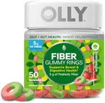 OLLY Fiber Gummy Rings, 5g Prebiotic Fiber, FOS (Fructo-oligosaccharides), Digestive Support, Berry Melon 50ct