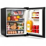 WELLENT 46L Table Top Mini Fridge with 7-Level Adjustable Thermostat, Reversible Door & Chiller Box - 43dB Low Noise Perfect for Bedroom, Office, Student Rooms