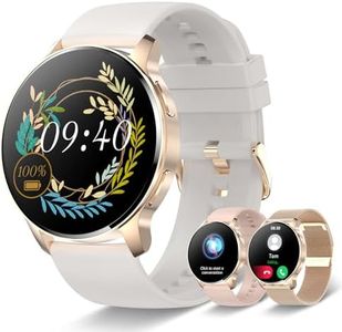 Smart Watch for Women (Make/Answer Call), 1.32" HD Full Touch Screen Smartwatch for Android iOS Phones Waterproof Fitness Tracker with AI Voice Control Heart Rate Sleep Pedometer, Gifts for Women