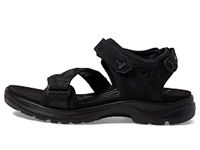 ECCO Women's Yucatan Coast Sport Sandal, Black Nubuck, 7-7.5