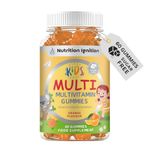 Kids Multi-Vitamin Gummies - Sugar Free - 60 Gummies - Vitamins A, B6, B12, C, D, E, Biotin, Folate, Panthothenic Acid, Iodine, Zinc and Inositol