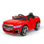 MEKASHI Electric Ride on Car for Kids, Parental Remote, 12V Rechargeable Battery, 3 Speed, LED Lights, Music, Bluetooth, 1 to 7 Years, Swing Function, Long Wheelbase, ISI Mark, MKS003-Red