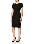 Calvin Klein Women's Tulip Sleeved Above The Knee Sheath Dress, True Black, 12