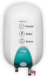 Havells Instanio Prime 15L Storage Water Heater(Geyser)|Faster Heating|Safer to use|Saves electricity|Engineered for Hard Water|Color Changing LED Indicator|Anti Rust Tank|Mcoloy Heating Element