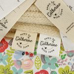 Personalized Sewing Labels for Handmade Items,Custom Sewing Label, Custom Clothing Labels,Customized with Your Business Name (4,50 Pcs)