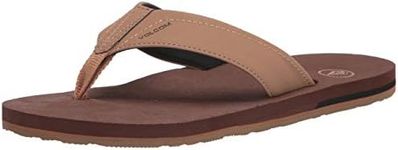 Volcom Men's Victor Flip Flop Sandal, Brown Khaki, 9