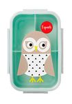 3 Sprouts Kids Bento Lunch Box with 3 Compartments - Portion Sizes for Ages 3 to 7 - Lunch Box for Kids - BPA-Free, Dishwasher Safe, Food-Safe Materials - Owl