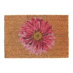 Onlymat Coir Floral Doormat for Entrance, Non Slip Door Rectangular Rug with Heavy Duty PVC Backing, Perfect for Indoor-Outdoor Use with Beautiful Flower Printed, Multicolor, 35.45"x23.63"