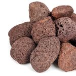 Mr. Fireglass Lava Rock Granules, Large Red Volcanic Lava Rock for Fire Bowls, Fire Pits, Gas Log Sets, Indoor or Outdoor Fireplaces - 10 Pounds (2.75"-5")