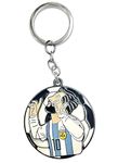 Excite Store Argentina Sports Star Lionel Messi Spinning Keychain |Football Soccor Fans Keyring Gift for boys Car Bike (White)