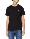 Levi's Men's Ss Original Housemark Tee-Core Chesthit Logo T-Shirt, Stonewashed Black, L