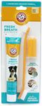 Arm & Hammer Dog Dental Care Fresh Breath Kit for Dogs | Contains Toothpaste, Toothbrush & Fingerbrush | Reduces Plaque & Tartar Buildup | Safe for Puppies, 3-Piece Kit, Vanilla Ginger Flavor