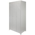 Monster Shop Lockers Metal Lockable Storage Large 3 Door School Work Staff Unit Grey Steel Rail Shelf Gym Changing Shelves