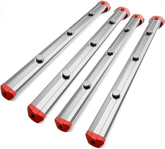 Alpha Engineered Threaded Replacement Packout Rails 13.5” (345mm) Compatible with Milwaukee Packout Tool Box XL (48-22-8429) Includes End Caps-Heavy Duty Aluminum Rails-Fits Packout Accessories-Silver