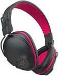 JLab JBuddies Pro Wireless Over-Ear Kids Headphones, 35+ Hour Battery Life, Built-in Volume Regulators for Safety, Share Mode, Folding, Adjustable, Noise Isolation, with Mic, Pink