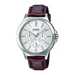 Casio Enticer Analog White Dial Men's Watch (MTP-V300L-7AUDF, A1177, Silver)