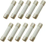 YOLISTIC (Pack of 10) 30 Amp Slow-Blow Time Delay Fuse Ceramic 6x30mm