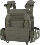 YAKEDA Tactical Lightweight Vest - Laser-Cutting Quick Release Modular Vest Adjustable for Running Training (Ranger Green)