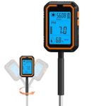 Qikktyay Soil Moisture Meter, 4-in-1 Rechargeable, 360° Rotating Head & Backlit Digital Soil Moisture, Soil pH Tester, Temperature & Sunlight Intensity Monitor for Indoor Plants, Garden, Farm