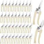 Amylove 24 Pcs Garden Shears, Floral Scissors Pruning Shears Stainless Steel Professional Pruning Scissors Gardening Tools Pruning Shears Horticultural Pruning Shears for Gardening(White)