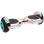 HOVERFLY Glide Hoverboard with Music Speaker, LED 6.5" Wheels Self Balancing Scooter with Dual 200W Motor up to 10km/h & Max 7km Range, Headlight & UL2272 Certified Electric Hover Boards Kids Teens