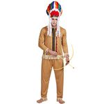 EraSpooky Men's Indian Costume