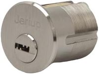 Jeriup Mortise Cylinder Lock,1-1/2"(Overall Length: 38mm), Satin Nickle (Silver), Mortise Cylinder, Lock core, dimple Keyway, Standard Outdoor & Indoor Use, Door Replacement Cylinder Lock with 5 Keys