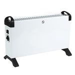 Beldray Convector Heater - Free-Standing Indoor Radiator, Adjustable Thermostat, 3 Heat Settings, Fast Heat-Up, Auto Shut-Off Thermal Cut Out, Silent Operation, Portable, 750W/1250W/2000W, EH3334