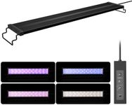 50W 90cm 24/7 Mode Aquarium LED Light,Auto On Off Fish Light-Daylight-Moonlight-Ocean Blue Light with Timer Controller dimmable, Waterproof for 36"-47" Freshwater Planted Tank (HY028-50W90cm)