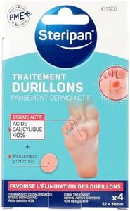 Steripan - Traitement Durillons Acide Salicylique - Pansement Dermo-Actif - Disque Actif - Pansement Protecteur - x4