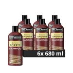 TRESemmé Keratin Smooth Shampoo hair care product with hydrolysed keratin for 72h frizz control, smoothness & shine 6x 680 ml