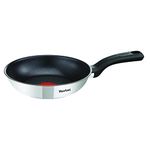 Tefal Comfort Max 28cm Stainless Steel Wok, Durable Non-Stick Pan with Thermo-Spot Heat Indicator, Induction Compatible Base, Comfortable Grip Handle, Dishwasher, G7261944